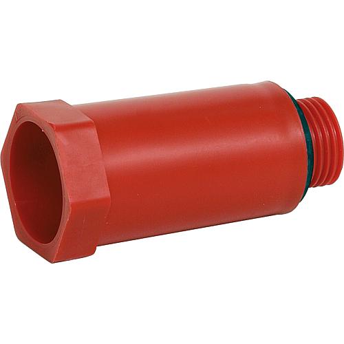 Installation plug 1/2" with plastic thread red