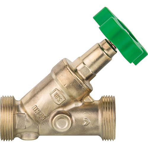 Free-flow valve WS DN15 (1/2ö) non-rising spindle, no dr., DN20 (3/4ö) ET, flat-s.