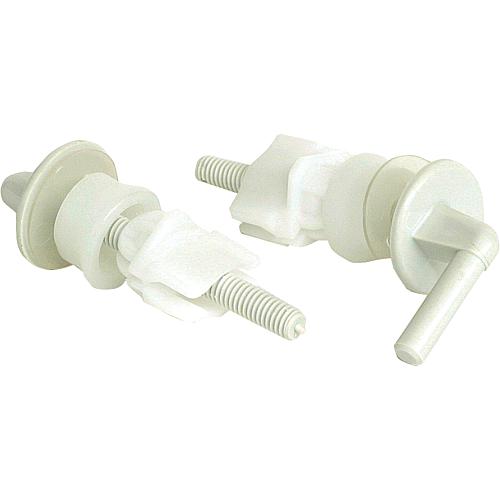 Charnières, plastique, convient pour abattant WC "Twist" Standard 1