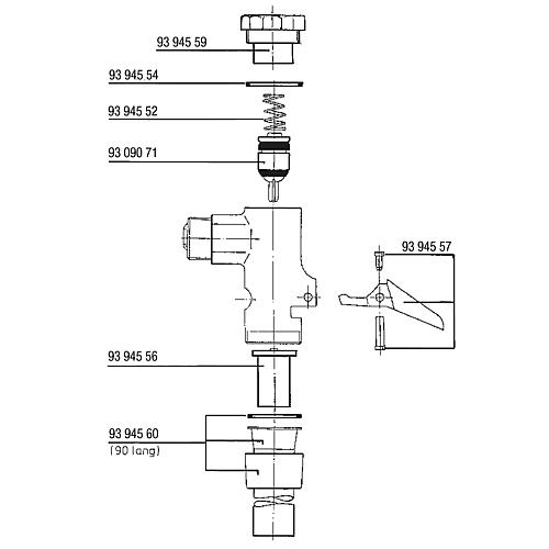 Spare parts for toilet pressure flusher, type 845 Standard 2