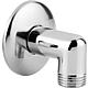 Wall connection elbow with collar, DN15 (1/2”), chrome