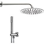 Edvin shower set with overhead and handheld shower, round