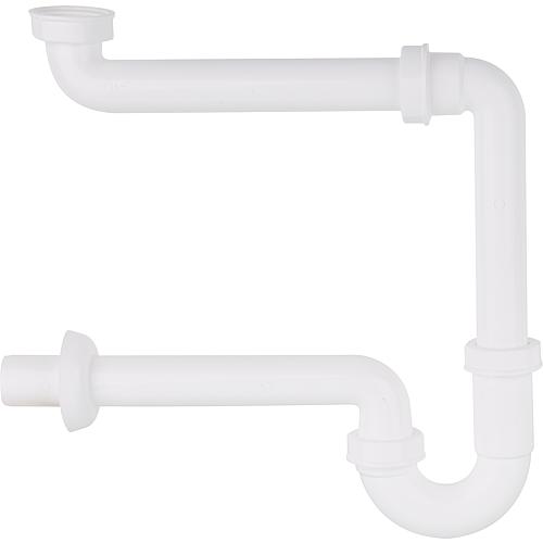Space saving pipe siphon DN32 (1 1/4ö) x 32 mm Plastic, white