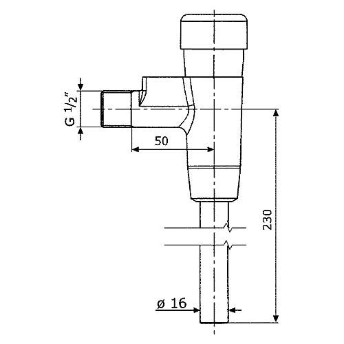 Spare parts for urinal pressure flusher, type 677 Standard 1