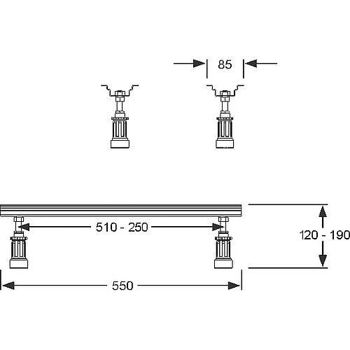 Pieds de baignoire WA standard Standard 2