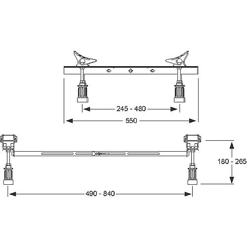 WS-Plus - Bathtub base for steel bathtub