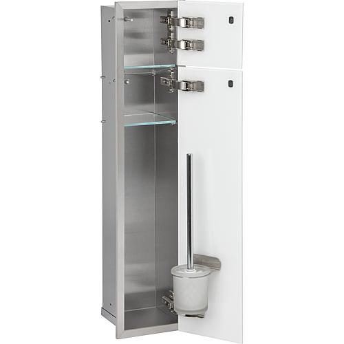 Niche à encastrer en inox fermée 800 pour WC, 2 portes vitrées Anwendung 1