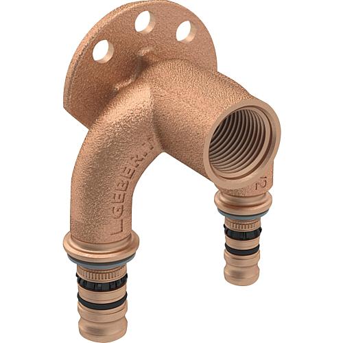 Mepla double connection elbow 90¦ d16- RP DN 15 (1/2"), G-profile