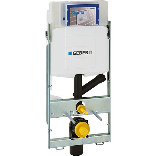 GIS toilet element 114cm Duofresh, with Sigma flush-mounted 320 Exhaust air odour extraction