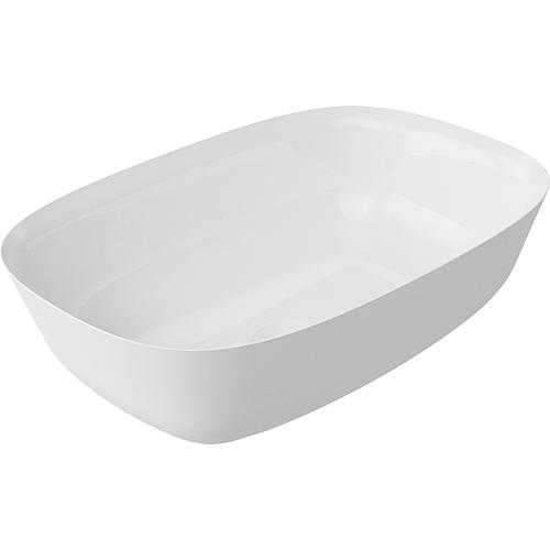 Design counter washbasin EIRA, W x H x D: 460x152x320 mm, cast mineral composite, white