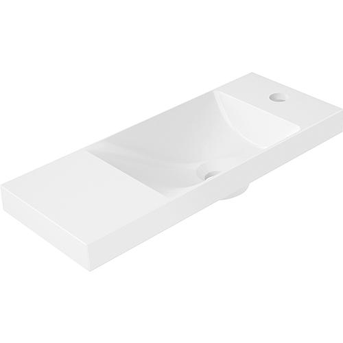 Design counter washbasin EDERA, W x H x D: 550x106x220 mm, cast mineral composite, white