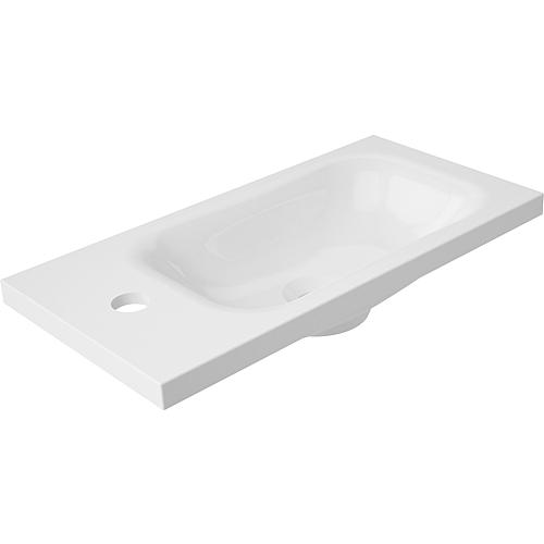 Design counter washbasin EIKA, W x H x D: 500x102x250 mm, cast mineral composite, white