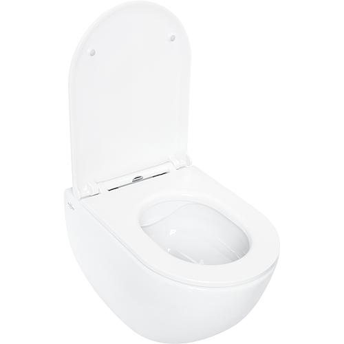 Pack combiné Elanda WC suspendu à fond creux, blanc mat, sans bord de chasse + Abattant WC Softclose