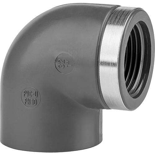 PVC-U - Raccord adhesif Coude 90°, 32 mm x 1", filetage cylindrique unilateral