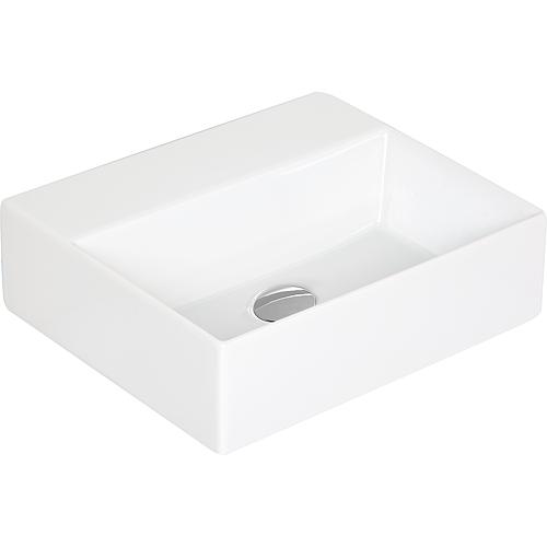 Washbasin Elayla, 420x130x350 mm, without tap hole, ceramic, white