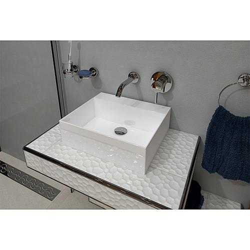 Vasque Elayla 350x130x350 mm sans trou robinet céramique blanc