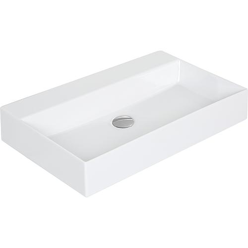 Washbasin Elayla WxHxD: 910x130x460 mm without tap hole with overflow ceramic white