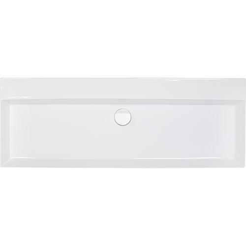 Elayla washbasin 1220x130x450 mm without tap hole ceramic white