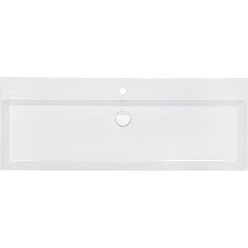 Elayla washbasin 1210x130x460 mm 1 tap hole with overflow ceramic white