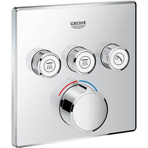 Mitigeur encastré Grohe SmartControl chrome avec 3 vannes d'arrêt