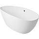 Bathtub EBBA, W x H x D: 1700x620x770 mm, overflow on right, capacity: 250 l, cast mineral composite, white