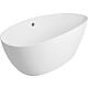 Bathtub EBBA, W x H x D: 1700x620x770 mm, overflow on left, capacity: 250 l, cast mineral composite, white