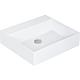 Washbasin Elayla, 500x130x450 mm, without tap hole, ceramic, white