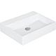 Washbasin Elayla, 600x130x450 mm, without tap hole, ceramic, white