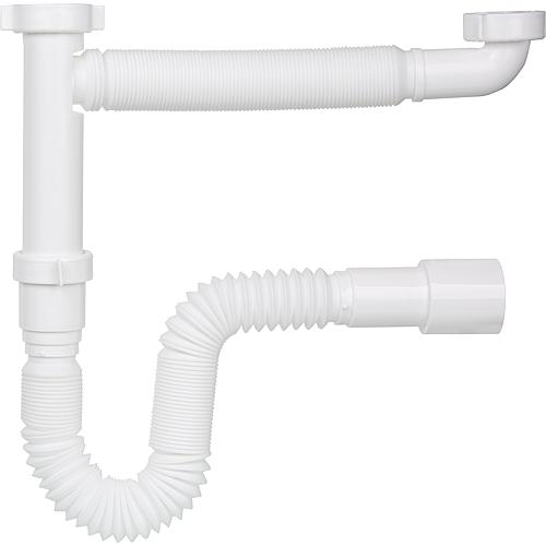 Double rinsing siphon, flexible Standard 1