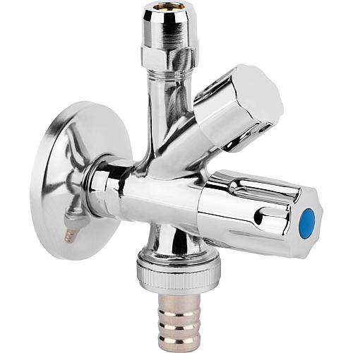 Device connection valve Combi-angled (polished) 1/2 x 10 light model
