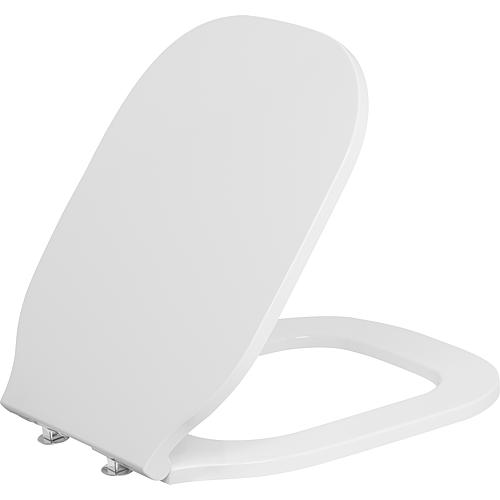 Toilet seat GLAZE Soft close, in thermoplastic, white