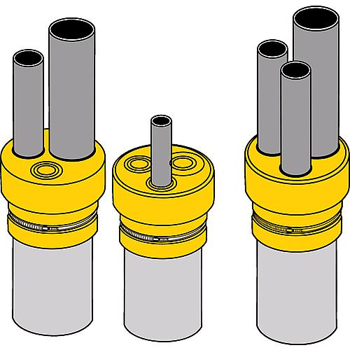 Manchon de raccord multiple avec pince pour tuyaux souples correspondante Standard 2
