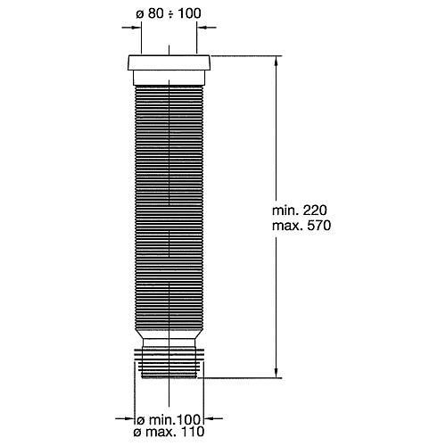 Pièce de raccordement WC universel 100/110 mm Standard 2