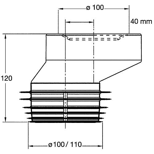 WC-Anschluss exzentrisch 40 mm Standard 2