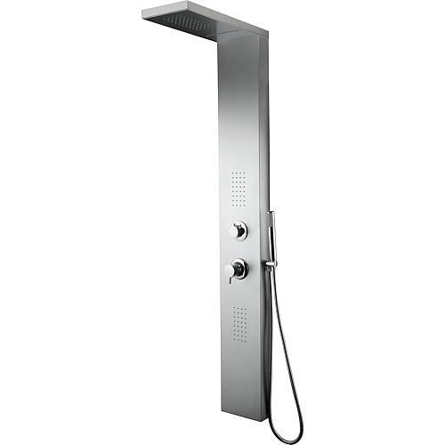 Wall-mounted shower panel Eske with mixer, lacquered aluminium