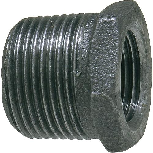 Malleable cast iron fitting, black, reduction piece (ET x IT) Standard 1