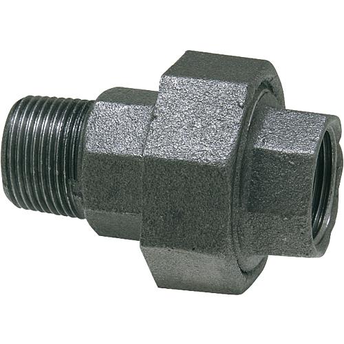 Malleable cast iron fitting, black, screw connection (IT x ET) Standard 1