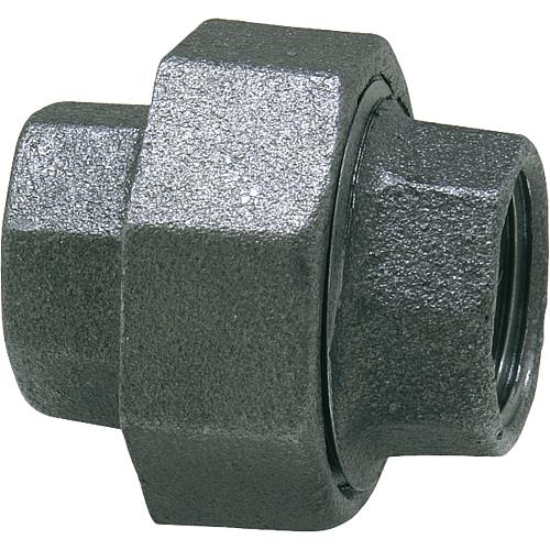 Malleable cast iron fitting, black screw connection (IT x IT)