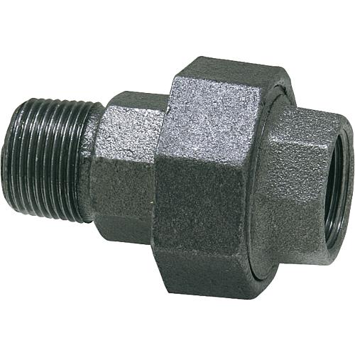 Malleable cast iron fitting, black, screw connection (IT x ET)