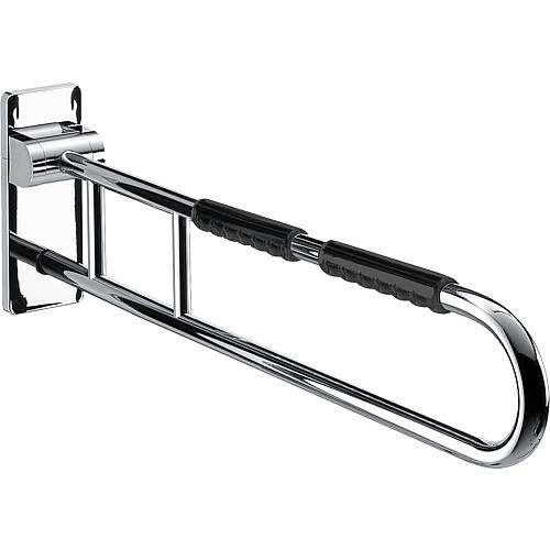 Hinged support rail emco System 2 850mm, chrome-plated