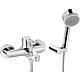 Surface-mounted bath mixer set Enzan, with hand-held shower, projection 160 mm, chrome