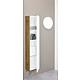 Tall cabinet series MAF, 1 door. matt white/knotty oak, reversible, 350x1500x208 mm