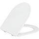 Toilet seat Fusion Compact, soft-close, thermoset white, stainless steel hinge