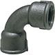 Malleable cast iron fitting, black 
Short elbow 90° (IT x IT)