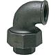 Malleable cast iron fitting, black elbow connector (IT x IT) Standard 1