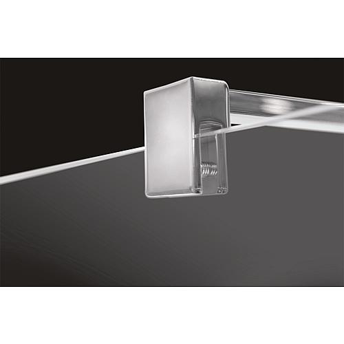 Cabine de douche d´angle Eloa 2.0, 2 portes pivotantes et 1 paroi latérale avec barre de stabilisation 