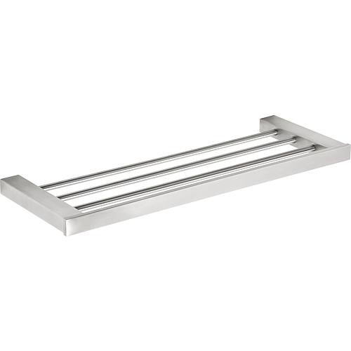 Towel shelf Erva, L= 610 mm, brushed stainless steel