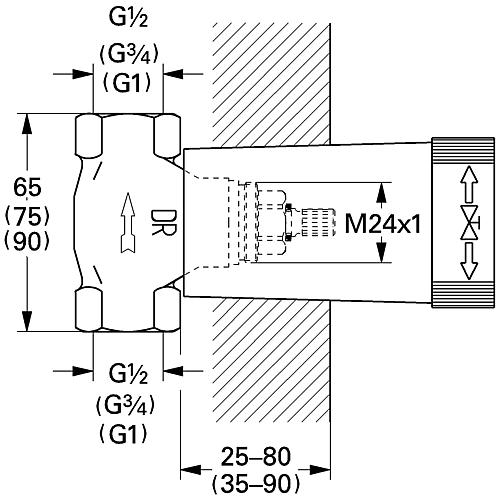 Flush-mounted lower valve part