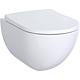 WC suspendu Geberit Acanto blanc, sans bord de rincage, avec Kera-Tect, lxpxh:350x510x335mm