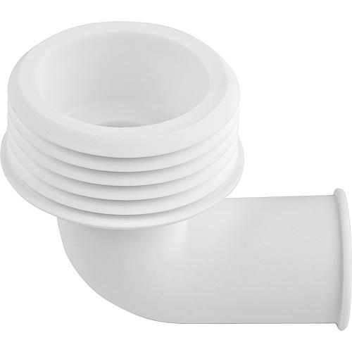 Rubber angled flush pipe connector for Euro toilets Standard 1